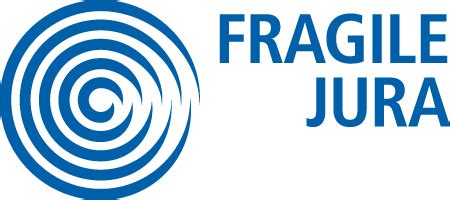 Logo de fragile jura qui représente une spirale qui aurait été peut-être brisée à un moment donné.